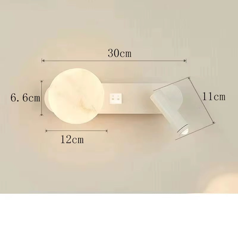 Wall Lamp Nordic Modern Black and White Minimalist Living Room Sofa Background Wall Decorative Lamp Light Luxury Bedroom Bedside