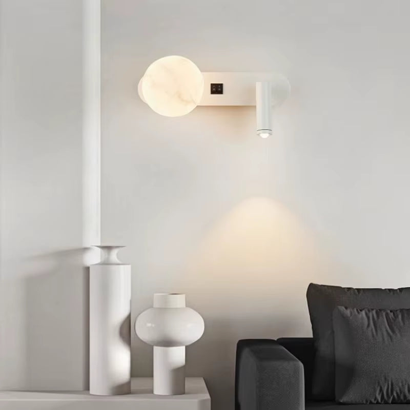 Wall Lamp Nordic Modern Black and White Minimalist Living Room Sofa Background Wall Decorative Lamp Light Luxury Bedroom Bedside
