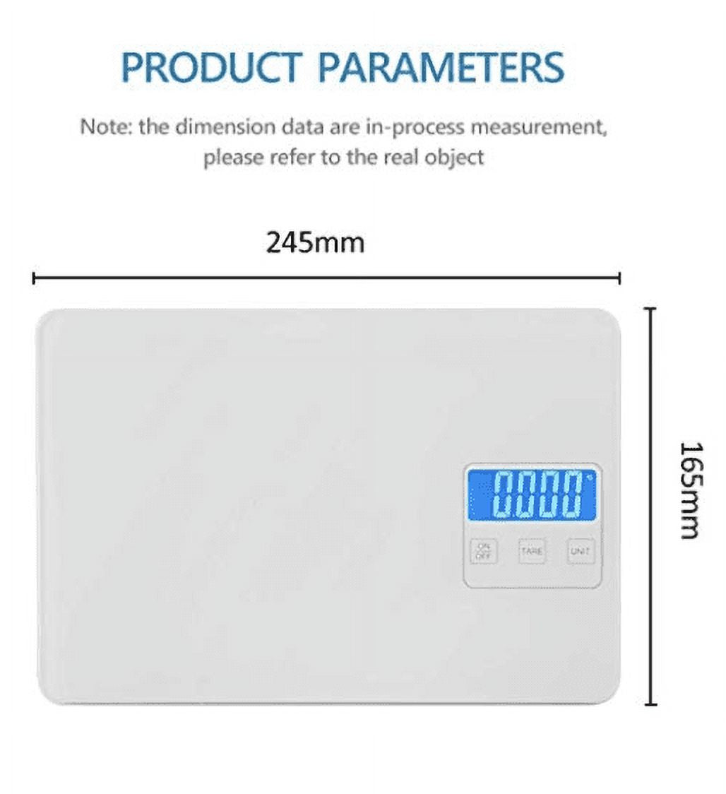 Kitchen Scale in Elegant White Tempered Glass 15Kg