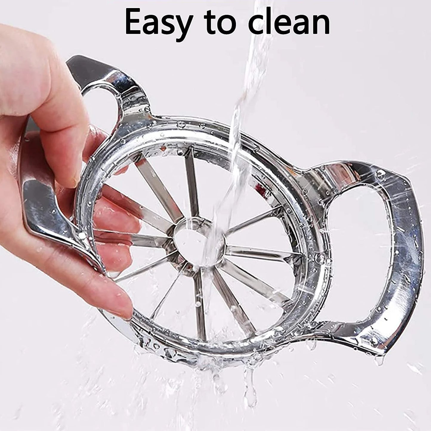 Apple Cutter Tool with 12 Blades, Stainless Steel Fruit Slicer, Corer, Peeler & Divider for Apples, Pears, Potatoes, Onions