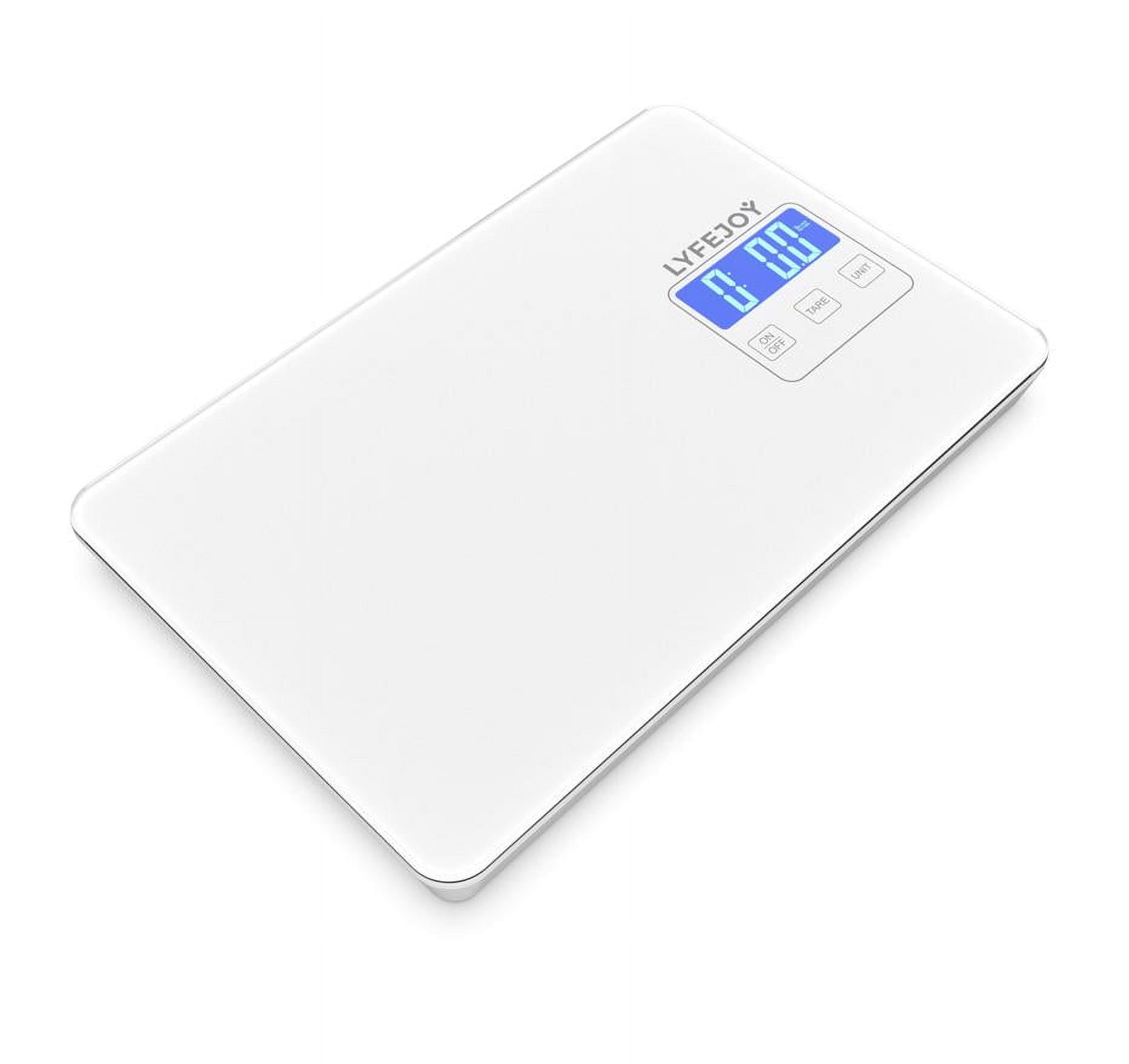 Kitchen Scale in Elegant White Tempered Glass 15Kg