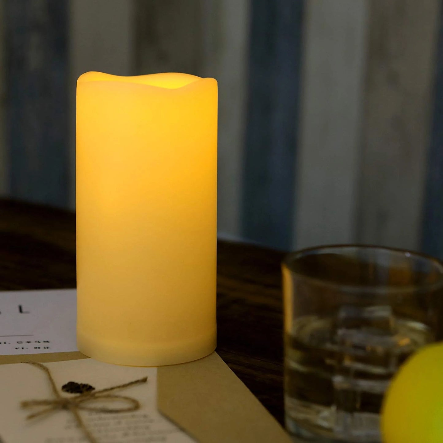 Waterproof Outdoor Flameless LED Candles - with Remote and Timer Realistic Flickering Battery Operated Powered Electric Electronic Plastic Resin Pillar Candles 2-Pack 3ÂX 6Â
