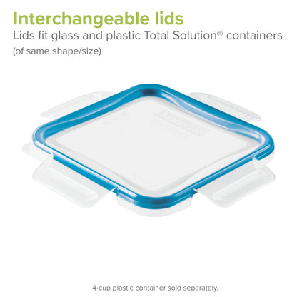 Total Solution Glass 4-Cup Square with Lid