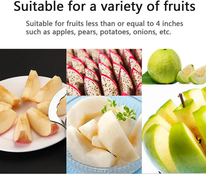 Apple Cutter Tool with 12 Blades, Stainless Steel Fruit Slicer, Corer, Peeler & Divider for Apples, Pears, Potatoes, Onions